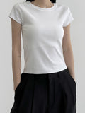 Herty Basic Cap Sleeve Short Sleeve Tee