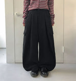 Bemolt Cotton Banding Cargo Balloon Wide Pants