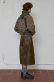 eyelet leather bermuda pants