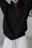 Type Rivet Hood Zip-Up