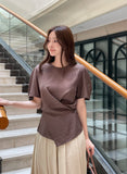 Illien Round Cross Wrap Blouse