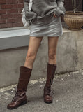 Teen Grey Brush Skirt