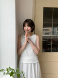 Tintree ribbed button sleeveless