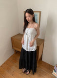 Konomi Check Banding Long Skirt