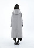 Hoodie long duffle coat