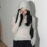SLIT LAYERED HOOD T