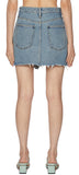 Blue denim short skirt