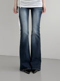 Lume Deep Blue Washed Low Bootcut Denim