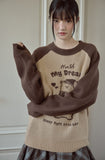 Hush Bear Raglan Pullover Knit