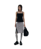 Button Slit Track Skirt