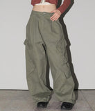 Vinic Pintuck Balloon Fit Diagonal Pocket Two-Way Cargo Pants