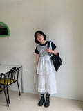 Himao Flower Tiered Layered Sleeveless Blouse