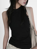 Glam Halter Shirring Top