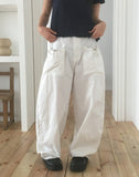 Crumb Washing Pocket Balloon Wide Pants