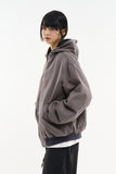 Bluff incision bio hooded zip-up jumper