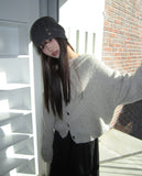 Lyle Mohair Hooded Knit Cardigan