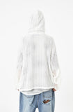 Lace summer 2-way hood zip-up