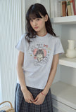 Miyucat Crop Short Sleeve Tee