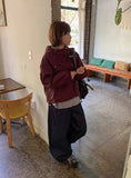Tarint Crop Hood Windbreaker Zip-Up Jumper