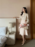 Eloni satin tie blouse