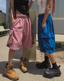 Color Track Big Pocket Bermuda Pants