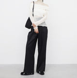 Vininto net off-shoulder knitwear
