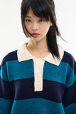 Odisha rugby collar wool knit sweatshirt