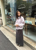 Neiro Cotton Dot Maxi Long Skirt