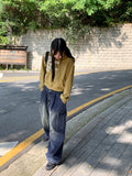 [MADE] Uko Pintuck Cargo Back Banding Long Wide Denim Pants
