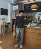 Love Pigment Henley Neck Long Sleeve T-Shirt