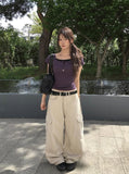 Hael Cotton Cargo Cut Wide Pants