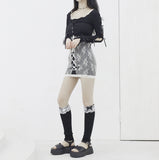 Sereni Ribbon Lace Leg Warmer