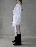 Ille One-Shoulder Knot Long T-Shirt
