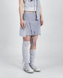 Thigh Mesh Overall Skirt / Grey