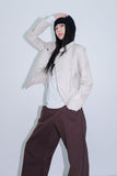 neck button rider jacket