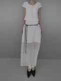 Ash Chiffon Long Skirt