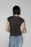 CASHMERE CAP SLEEVE KNIT