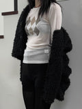 Argyle See-Through Long Sleeve T-Shirt