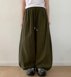 Kalgo Pintuck Banding Balloon Wide Pants