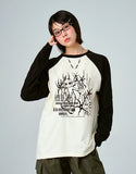NOWHERE Vintage Raglan Long Sleeve T-Shirt