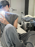 Pleated overfit short sleeve tee
