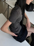 Button Accent Slim Tee