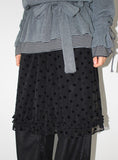 DOT SEE-THROUGH LAYERED SKIRT