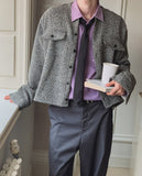 Moren Tweed Round Knit Cardigan
