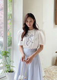 Delienne Ribbon Puff T-Shirt