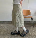 [Unisex] Ganuse Cotton Cargo Bermuda Pants