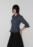 FRILL CHECK SHIRT