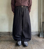 Tentin Adjust Raw Denim Wide Pants