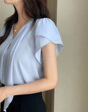 Pure Tulip Chiffon Tie Blouse