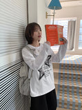 Teken Star Printing Over Long Sleeve Tee